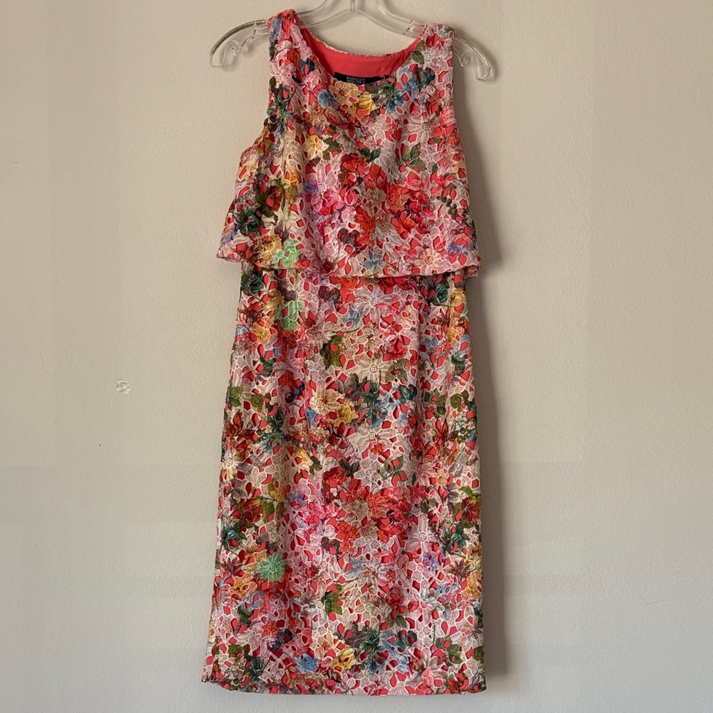 Badgley Mischka Multicolor Floral Dress